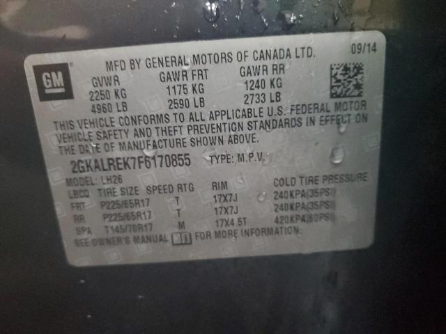 Photo 14 from auction – 2015 GMC TERRAIN SL with VIN 2GKALREK7F6170855