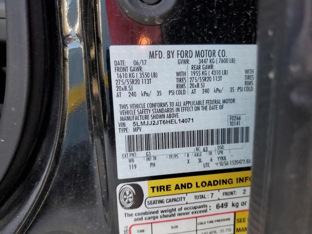 Photo 14 from auction – 2017 LINCOLN NAVIGATOR with VIN 5LMJJ2JT6HEL14071