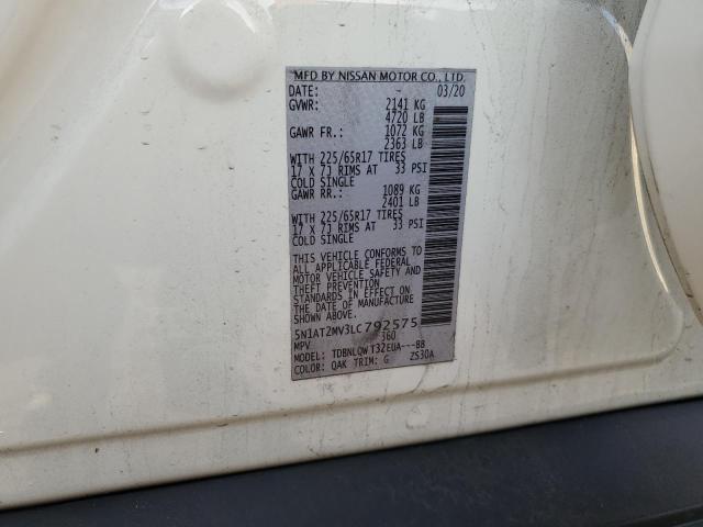Photo 14 from auction – 2020 NISSAN ROGUE S with VIN 5N1AT2MV3LC792575