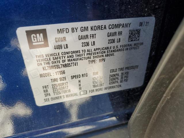 Photo 14 from auction – 2022 CHEVROLET TRAILBLAZE with VIN KL79MSSL7NB057741