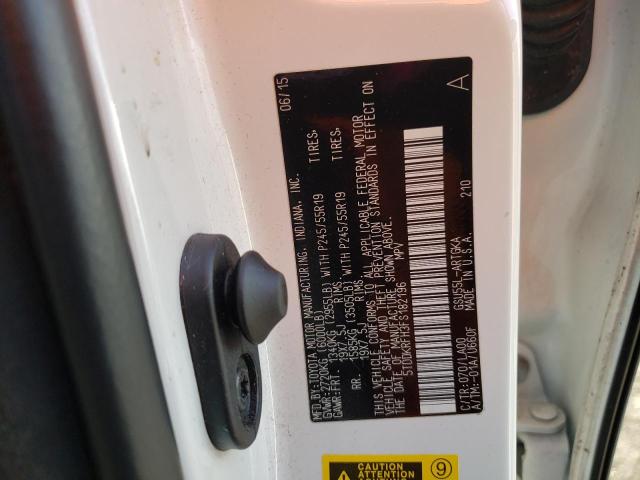 Photo 14 from auction – 2015 TOYOTA HIGHLANDER with VIN 5TDDKRFH3FS182196