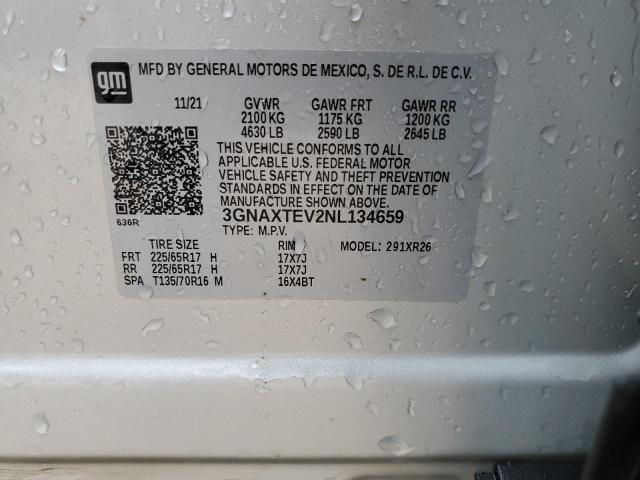 Photo 14 from auction – 2022 CHEVROLET EQUINOX with VIN 3GNAXTEV2NL134659