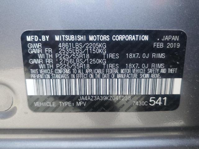Photo 14 from auction – 2019 MITSUBISHI OUTLANDER with VIN JA4AZ3A39KZ041238