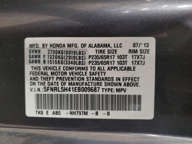 Photo 14 from auction – 2014 HONDA ODYSSEY EX with VIN 5FNRL5H41EB009687
