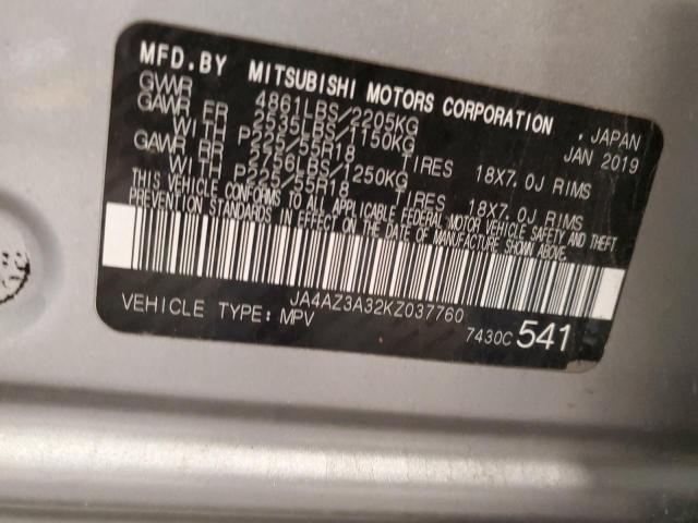 Photo 14 from auction – 2019 MITSUBISHI OUTLANDER with VIN JA4AZ3A32KZ037760