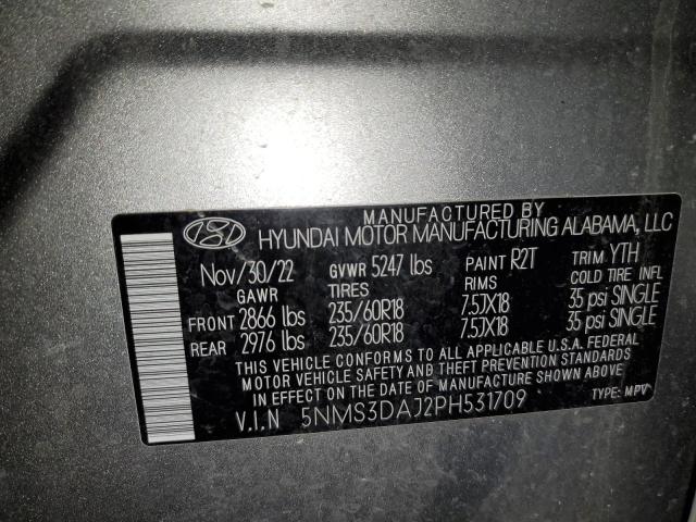 Photo 14 from auction – 2023 HYUNDAI SANTA FE S with VIN 5NMS3DAJ2PH531709