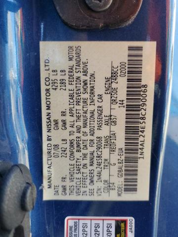 Photo 12 from auction – 2008 NISSAN ALTIMA 2.5 with VIN 1N4AL24E58C290068