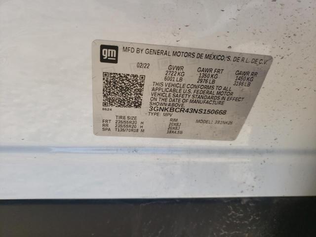 Photo 12 from auction – 2022 CHEVROLET BLAZER 2LT with VIN 3GNKBCR43NS150668