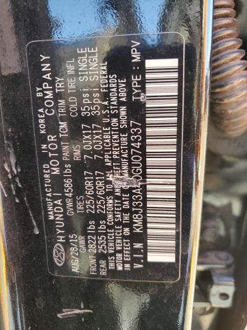 Photo 12 from auction – 2016 HYUNDAI TUCSON LIM with VIN KM8J33A40GU074337