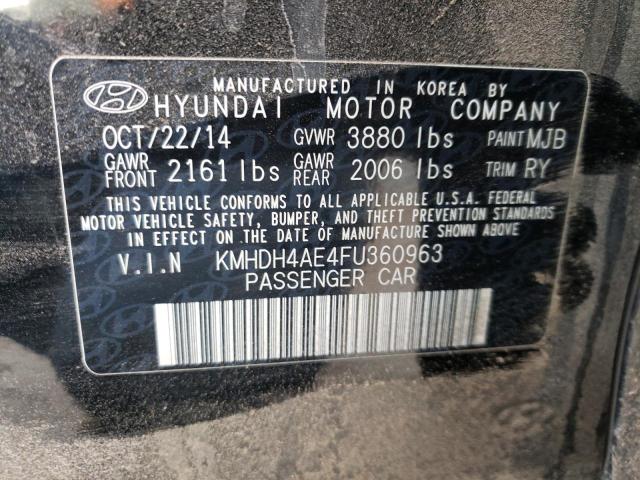 Photo 13 from auction – 2015 HYUNDAI ELANTRA SE with VIN KMHDH4AE4FU360963