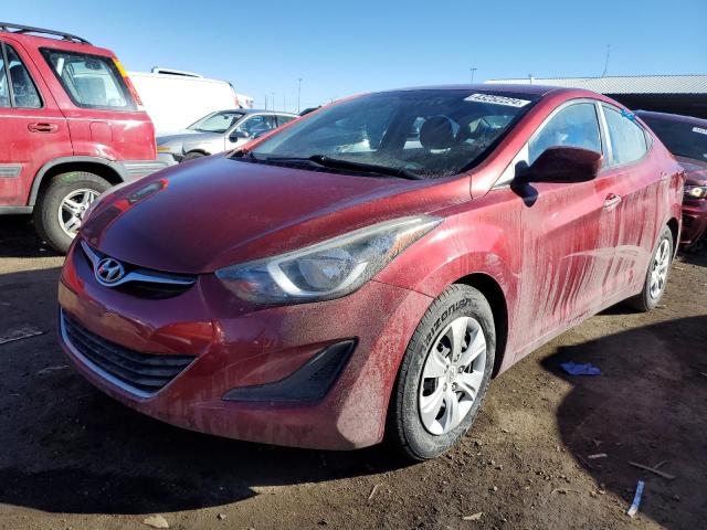 HYUNDAI ELANTRA SE 2016 with VIN 5NPDH4AEXGH762180 - Photo from auction