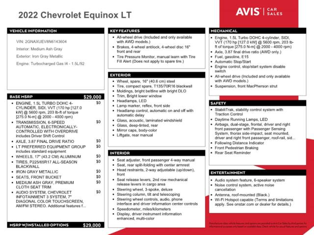 Photo 12 from auction – 2022 CHEVROLET EQUINOX LT with VIN 2GNAXUEV8N6143604