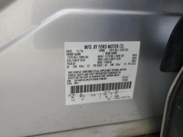 Photo 14 from auction – 2017 FORD EDGE TITAN with VIN 2FMPK3K97HBB19840