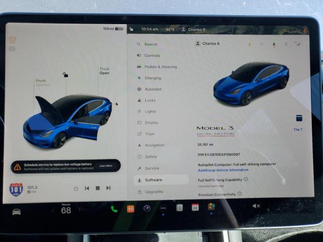 Photo 9 from auction – 2018 TESLA MODEL 3 with VIN 5YJ3E1EB3JF090097