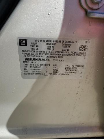 Photo 14 from auction – 2015 CHEVROLET EQUINOX LT with VIN 2GNFLFEK5F6245236