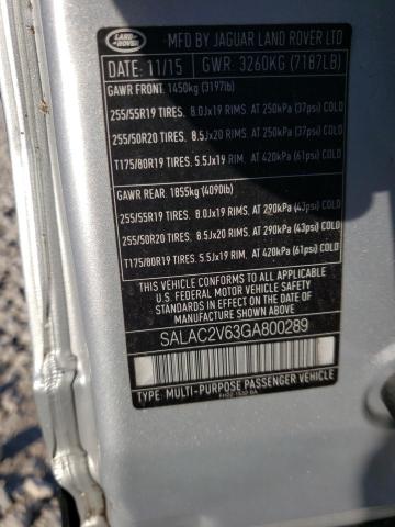 Photo 14 from auction – 2016 LAND ROVER LR4 with VIN SALAC2V63GA800289