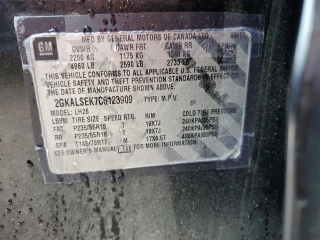 Photo 14 from auction – 2012 GMC TERRAIN SL with VIN 2GKALSEK7C6123909