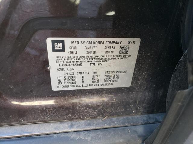 Photo 14 from auction – 2015 BUICK ENCORE with VIN KL4CJASB7FB226932