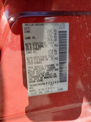 Photo 14 from auction – 2013 NISSAN PATHFINDER with VIN 5N1AR2MN2DC621249