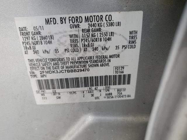 Photo 14 from auction – 2011 FORD EDGE SEL with VIN 2FMDK3JC7BBB29470