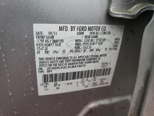 Photo 14 from auction – 2012 FORD EDGE SE with VIN 2FMDK3GC3CBA15670
