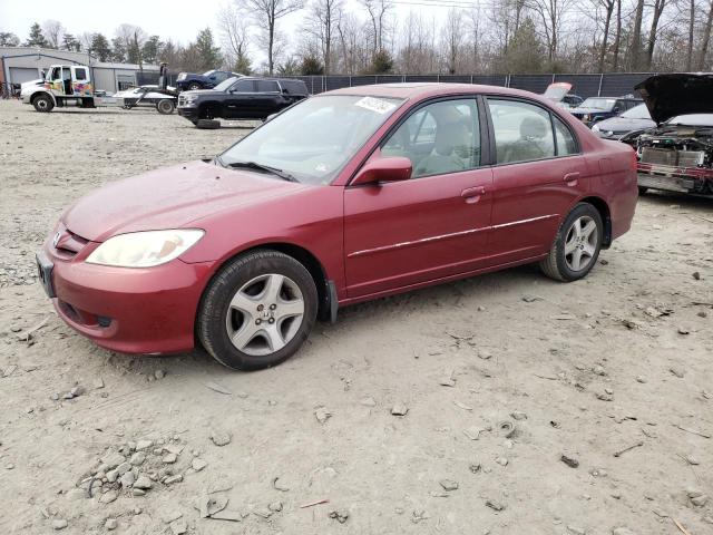 HONDA CIVIC EX 2005 with VIN 2HGES26845H575652 - Photo from auction