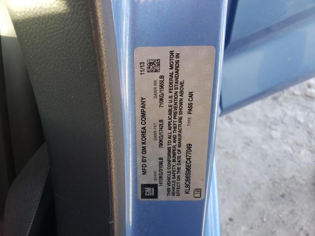 Photo 12 from auction – 2014 CHEVROLET SPARK LS with VIN KL8CB6S96EC477049
