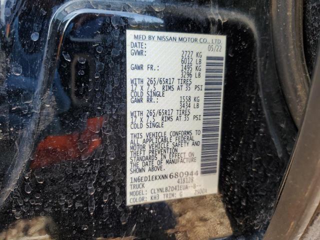 Photo 12 from auction – 2022 NISSAN FRONTIER S with VIN 1N6ED1EKXNN680944