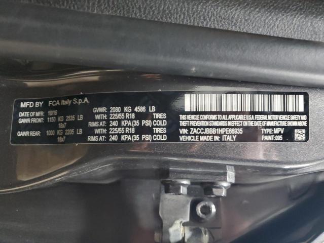 Photo 14 from auction – 2017 JEEP RENEGADE L with VIN ZACCJBBB1HPE66935