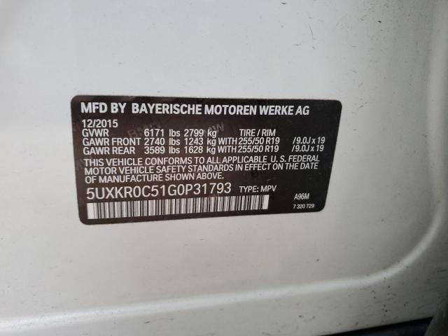 Photo 14 from auction – 2016 BMW X5 XDRIVE3 with VIN 5UXKR0C51G0P31793