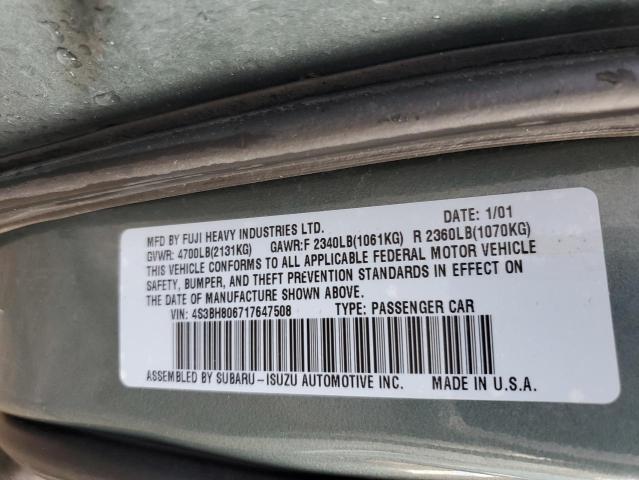 Photo 14 from auction – 2001 SUBARU LEGACY OUT with VIN 4S3BH806717647508