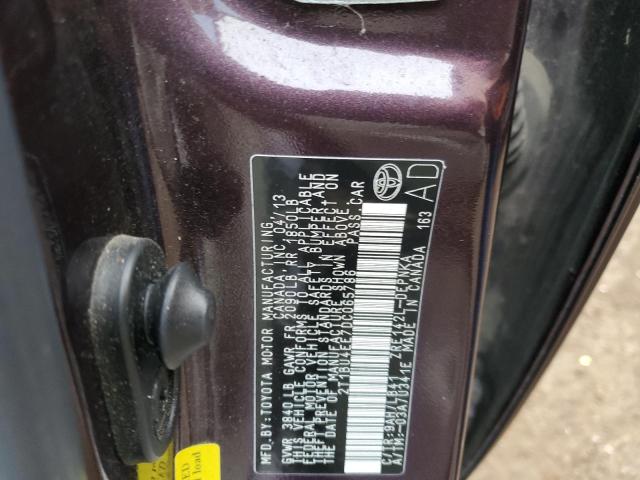 Photo 13 from auction – 2013 TOYOTA COROLLA with VIN 2T1BU4EE7DC065786