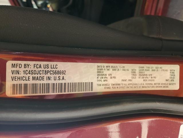 Photo 14 from auction – 2023 DODGE DURANGO R/ with VIN 1C4SDJCT8PC568692