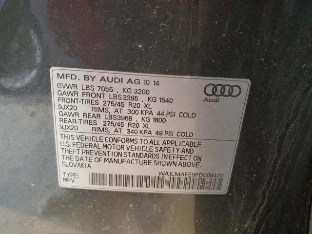Photo 14 from auction – 2015 AUDI Q7 TDI PRE with VIN WA1LMAFE9FD009432