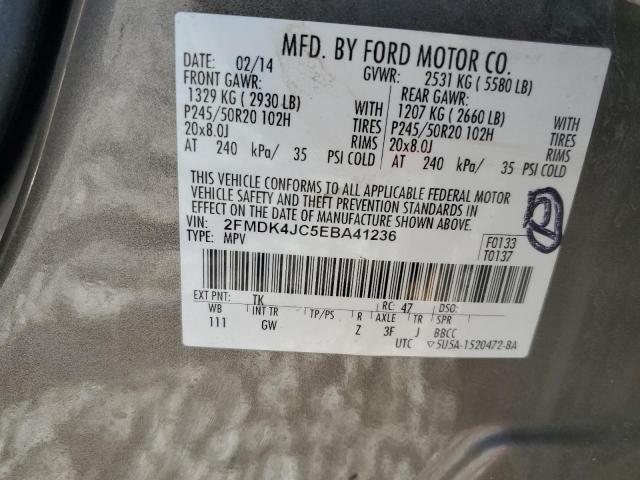 Photo 14 from auction – 2014 FORD EDGE SEL with VIN 2FMDK4JC5EBA41236