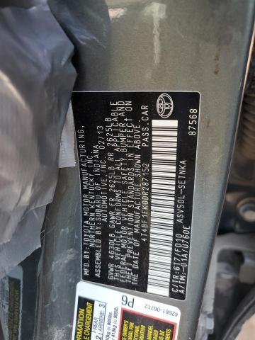 Photo 12 from auction – 2013 TOYOTA CAMRY L with VIN 4T4BF1FK0DR287152