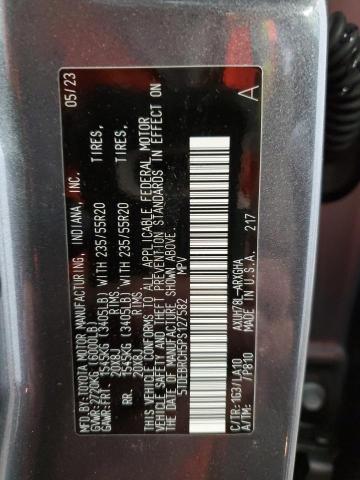 Photo 14 from auction – 2023 TOYOTA HIGHLANDER with VIN 5TDEBRCH5PS127582