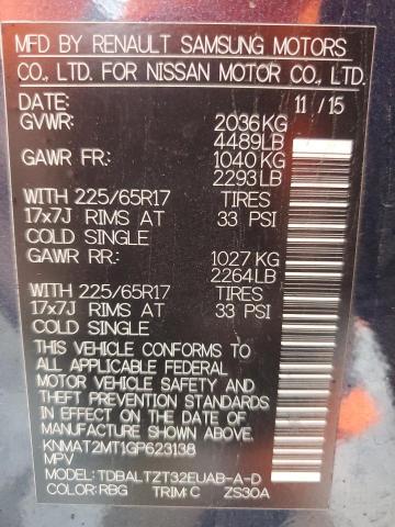 Photo 14 from auction – 2016 NISSAN ROGUE S with VIN KNMAT2MT1GP623138