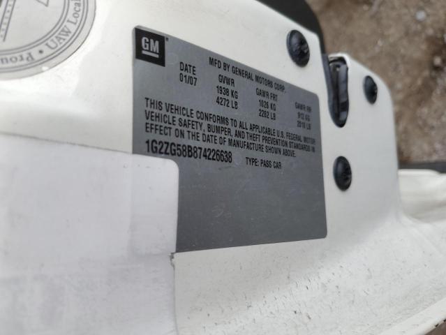 Photo 12 from auction – 2007 PONTIAC G6 BASE with VIN 1G2ZG58B874226638