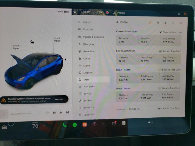 Photo 9 from auction – 2021 TESLA MODEL Y with VIN 5YJYGDEFXMF252672