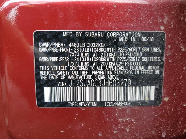 Photo 14 from auction – 2018 SUBARU FORESTER 2 with VIN JF2SJAGC3JH603279