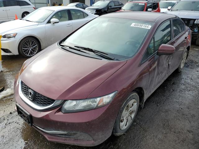 HONDA CIVIC LX 2014 with VIN 19XFB2F50EE053153 - Photo from auction