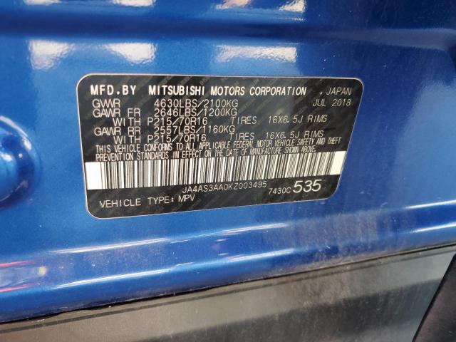 Photo 14 from auction – 2019 MITSUBISHI ECLIPSE CR with VIN JA4AS3AA0KZ003495