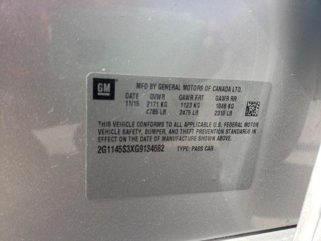 Photo 12 from auction – 2016 CHEVROLET IMPALA LTZ with VIN 2G1145S3XG9134682