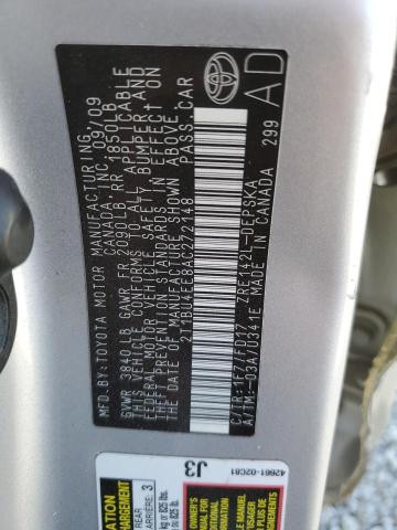 Photo 12 from auction – 2010 TOYOTA COROLLA BA with VIN 2T1BU4EE8AC272148