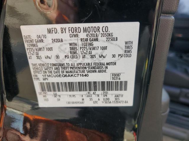 Photo 14 from auction – 2010 FORD ESCAPE LIM with VIN 1FMCU0EG6AKC71640