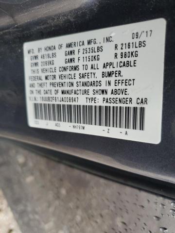 Photo 12 from auction – 2018 ACURA TLX TECH+A with VIN 19UUB2F61JA008947