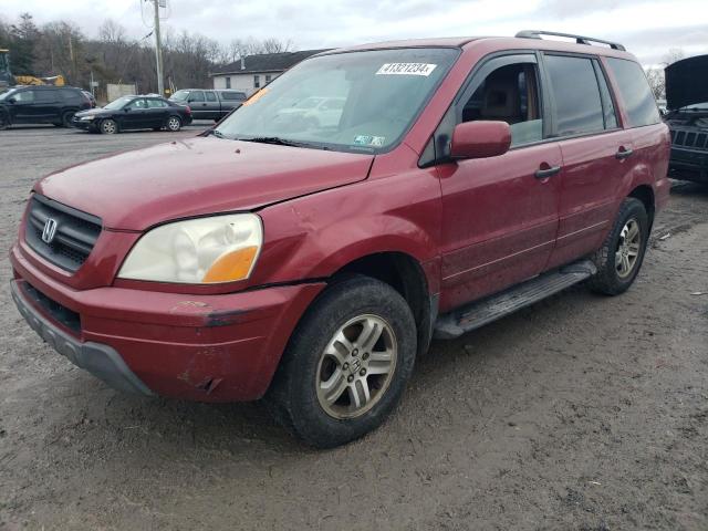 HONDA PILOT EXL 2005 with VIN 5FNYF18535B065909 - Photo from auction