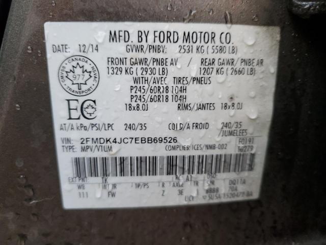 Photo 14 from auction – 2014 FORD EDGE SEL with VIN 2FMDK4JC7EBB69526
