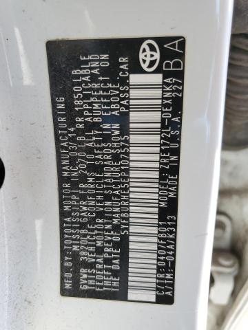 Photo 13 from auction – 2014 TOYOTA COROLLA with VIN 5YFBURHE5EP107575